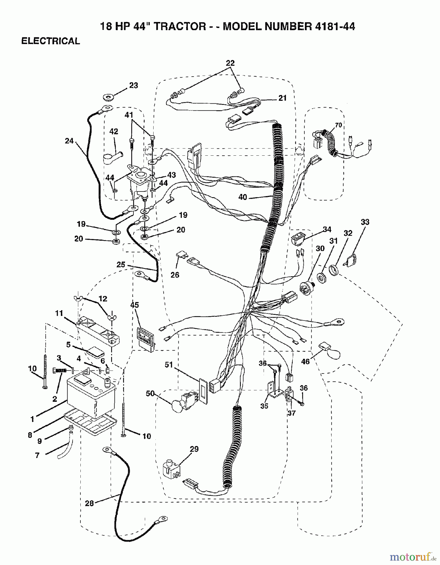 Poulan / Weed Eater Rasen und Gartentraktoren 418144 - Poulan Lawn Tractor (2006-12) ELECTRICAL