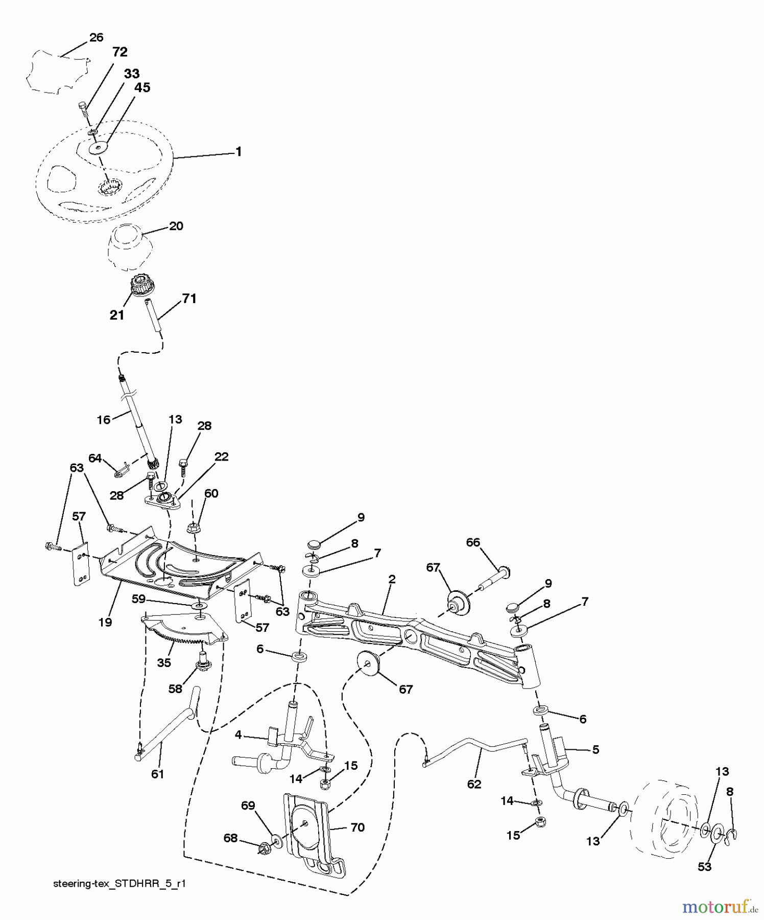 Poulan / Weed Eater Rasen und Gartentraktoren PB195H42LT (96042012303) - Poulan Pro Lawn Tractor (2011-07) STEERING