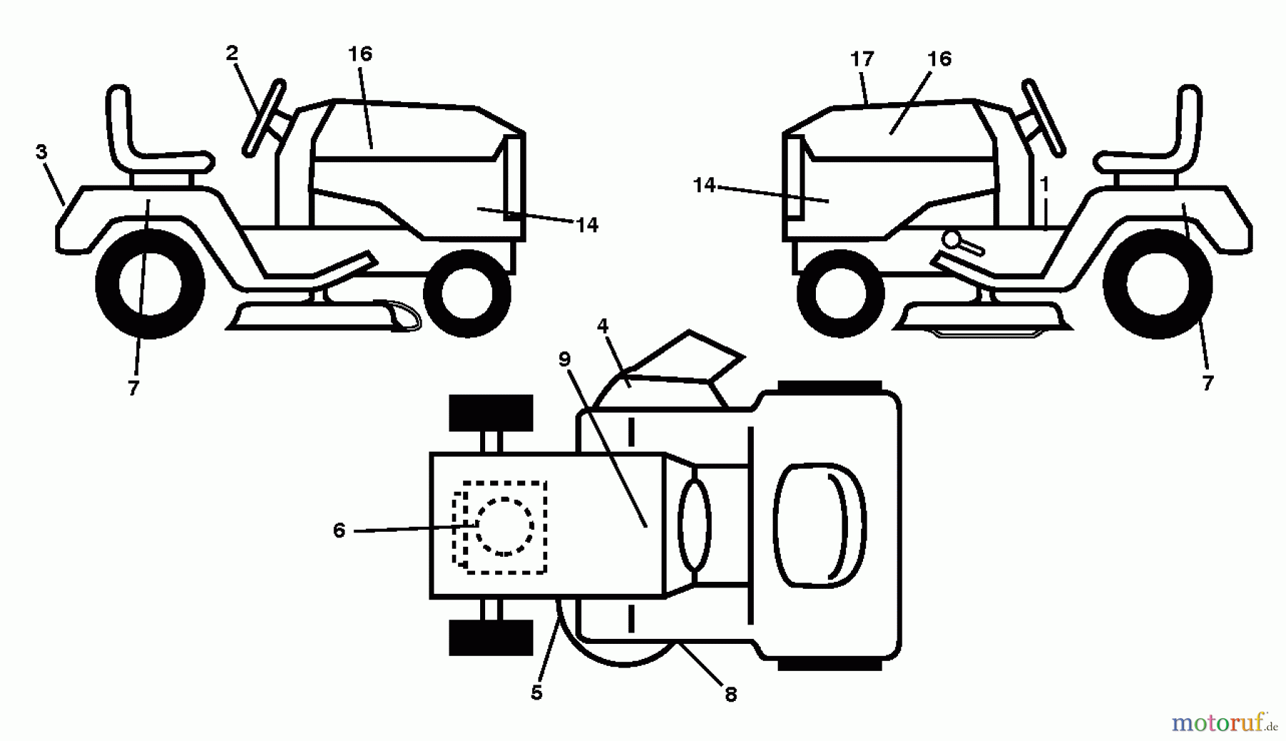 Poulan / Weed Eater Rasen und Gartentraktoren PB23H48YT (96042012604) - Poulan Pro Lawn Tractor (2013-04) DECALS