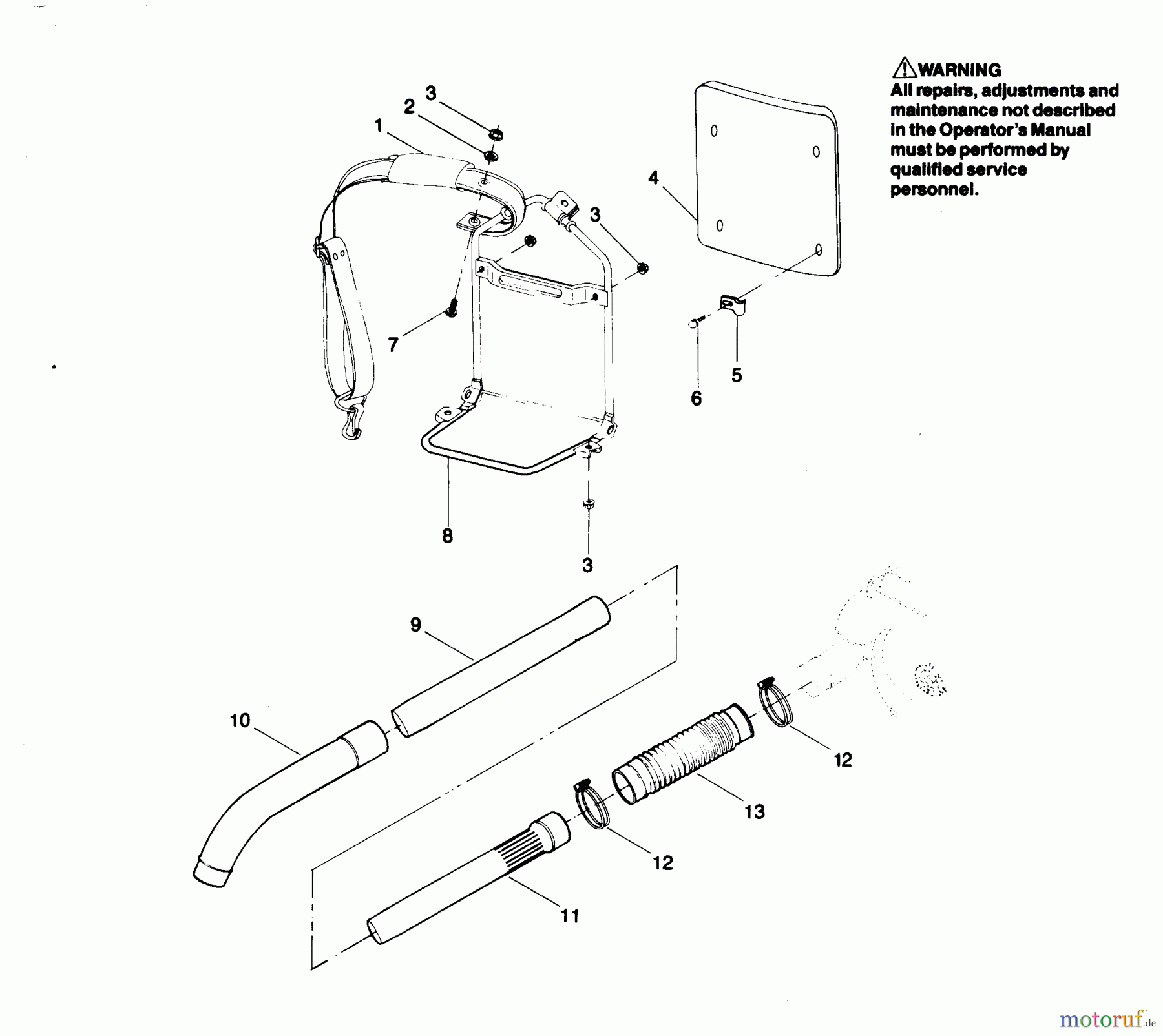 Poulan / Weed Eater Bläser / Sauger / Häcksler / Mulchgeräte 980 - Weed Eater Blower PACKBACK & TUBES