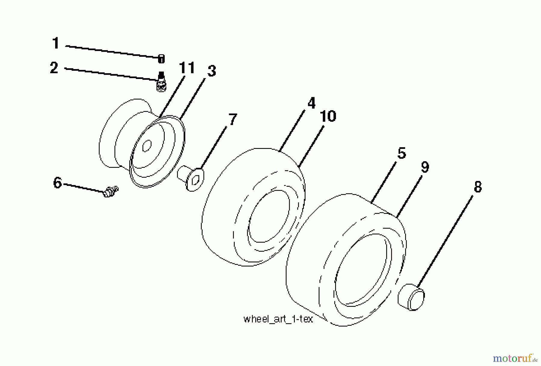 Poulan / Weed Eater Rasen und Gartentraktoren PO14538LT (96048002200) - Poulan Lawn Tractor (2012-02) WHEELS TIRES