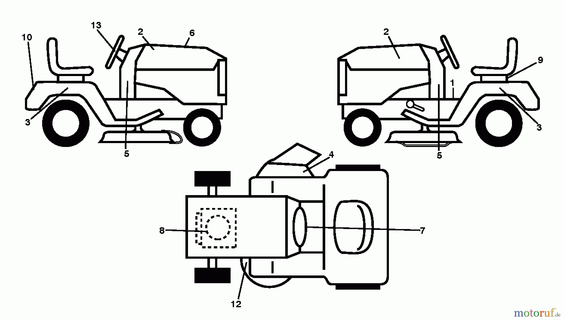  Poulan / Weed Eater Rasen und Gartentraktoren PO175A42LT (96048004800) - Poulan Lawn Tractor (2012-11) DECALS