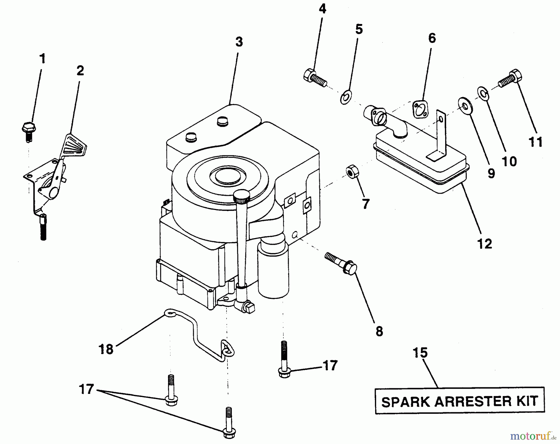 Poulan / Weed Eater Rasen und Gartentraktoren PP1036SA - Poulan Pro Lawn Tractor ENGINE / THROTTLE