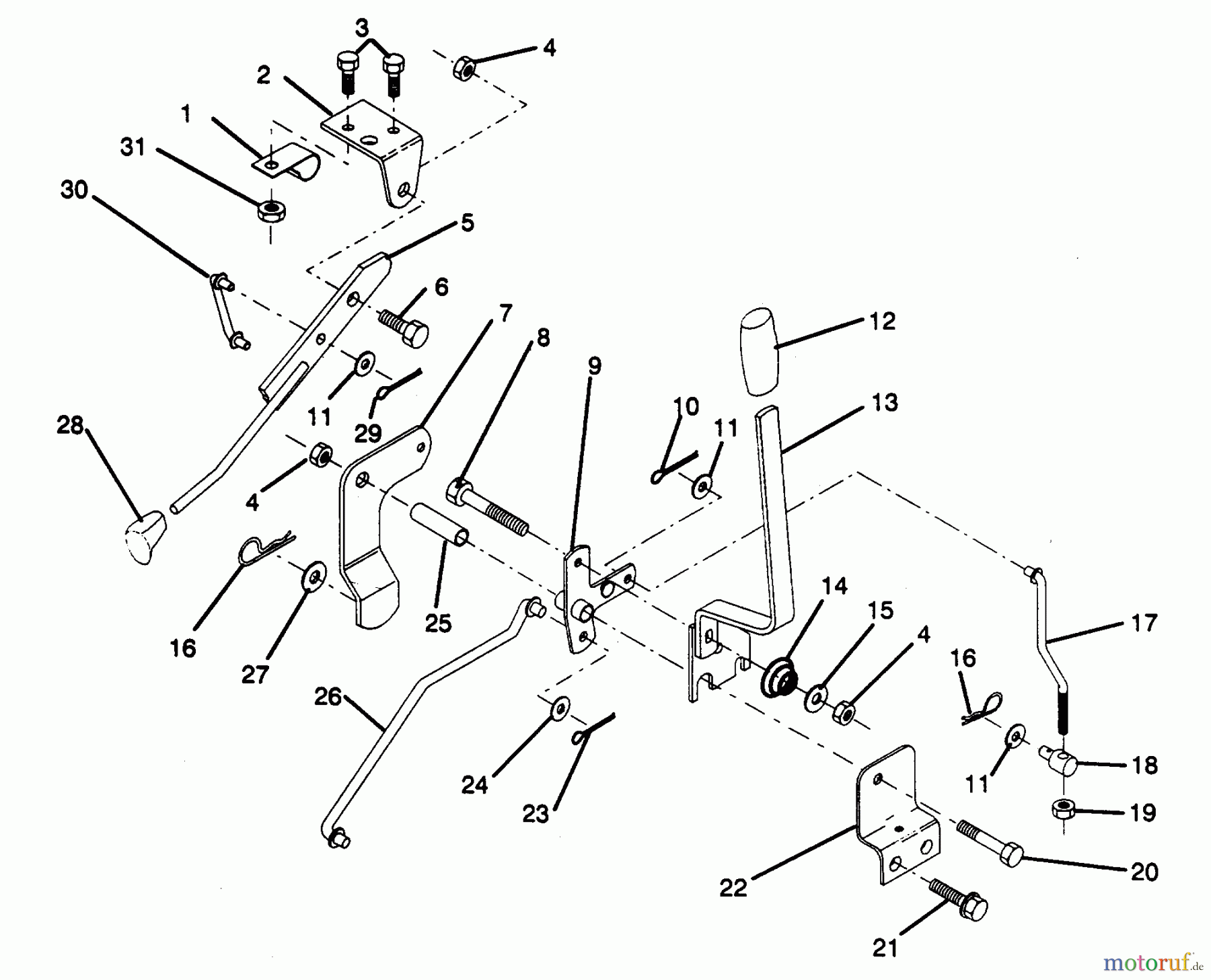 Poulan / Weed Eater Rasen und Gartentraktoren PP1136 - Poulan Pro Lawn Tractor MOWER LIFT LEVER