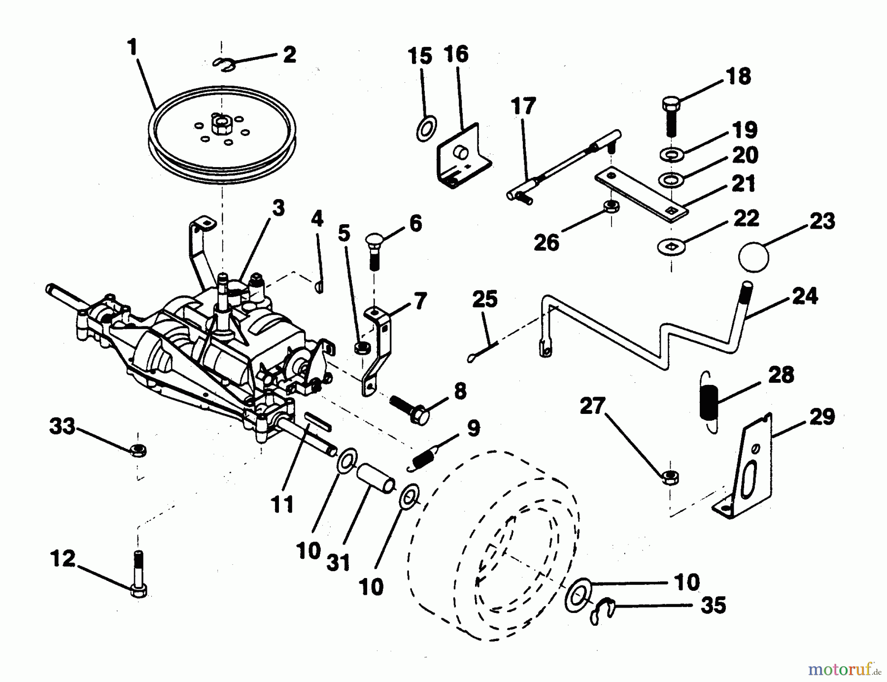 Poulan / Weed Eater Rasen und Gartentraktoren PP1136JA - Poulan Pro Lawn Tractor TRANSAXLE