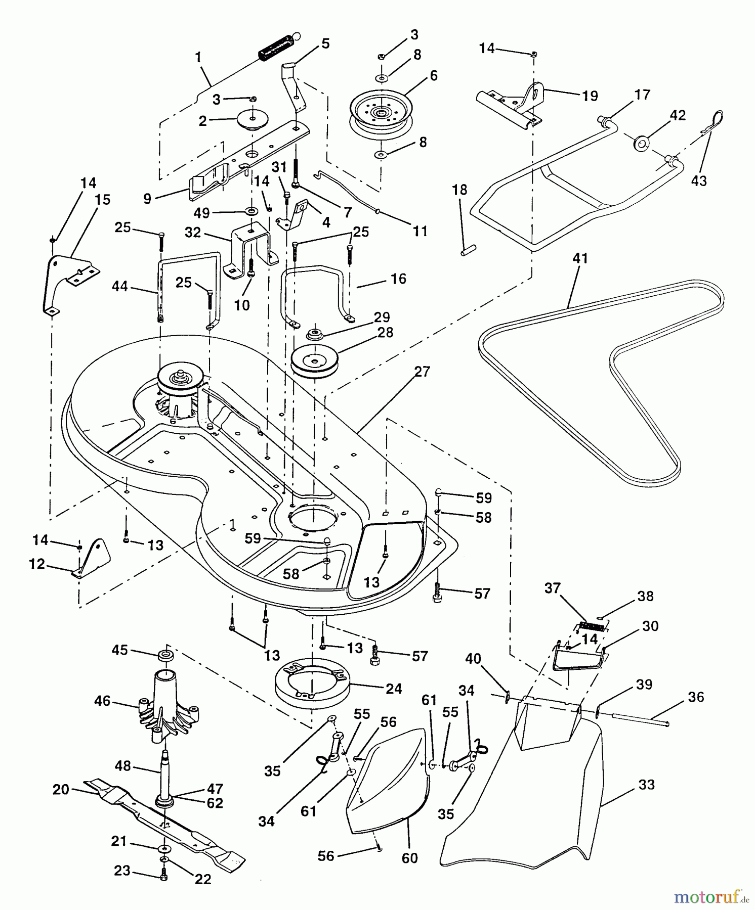 Poulan / Weed Eater Rasen und Gartentraktoren PP11536A - Poulan Pro Lawn Tractor Mower Deck