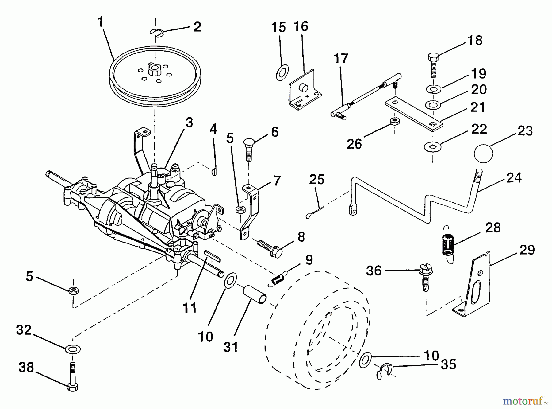 Poulan / Weed Eater Rasen und Gartentraktoren PP11536A - Poulan Pro Lawn Tractor Transaxle