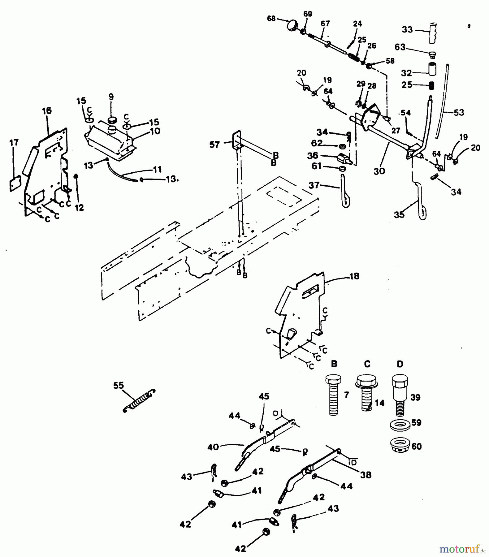 Poulan / Weed Eater Rasen und Gartentraktoren PP1238A - Poulan Pro Lawn Tractor LIFT ADJUSTMENT