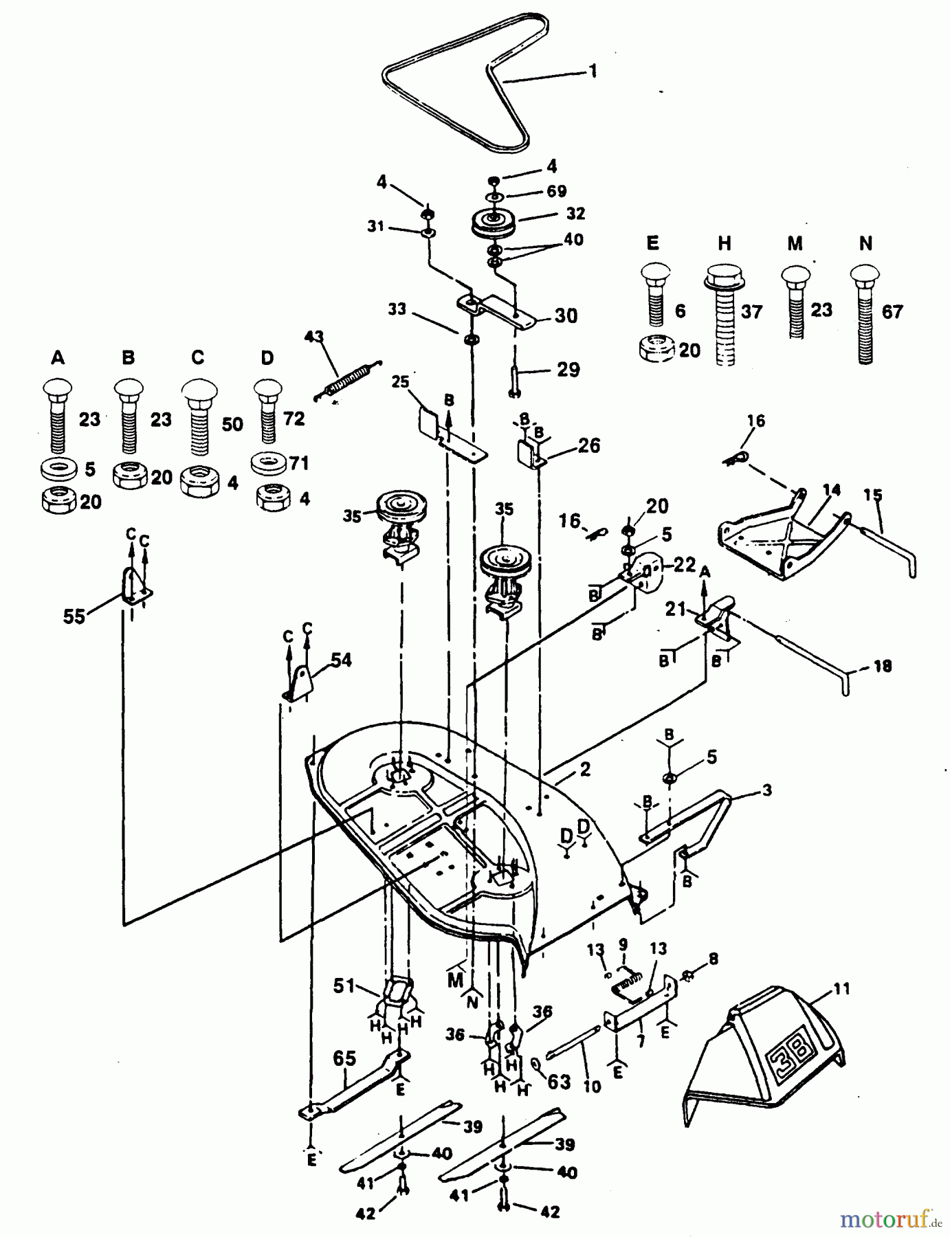 Poulan / Weed Eater Rasen und Gartentraktoren PP1238A - Poulan Pro Lawn Tractor MOWER 38