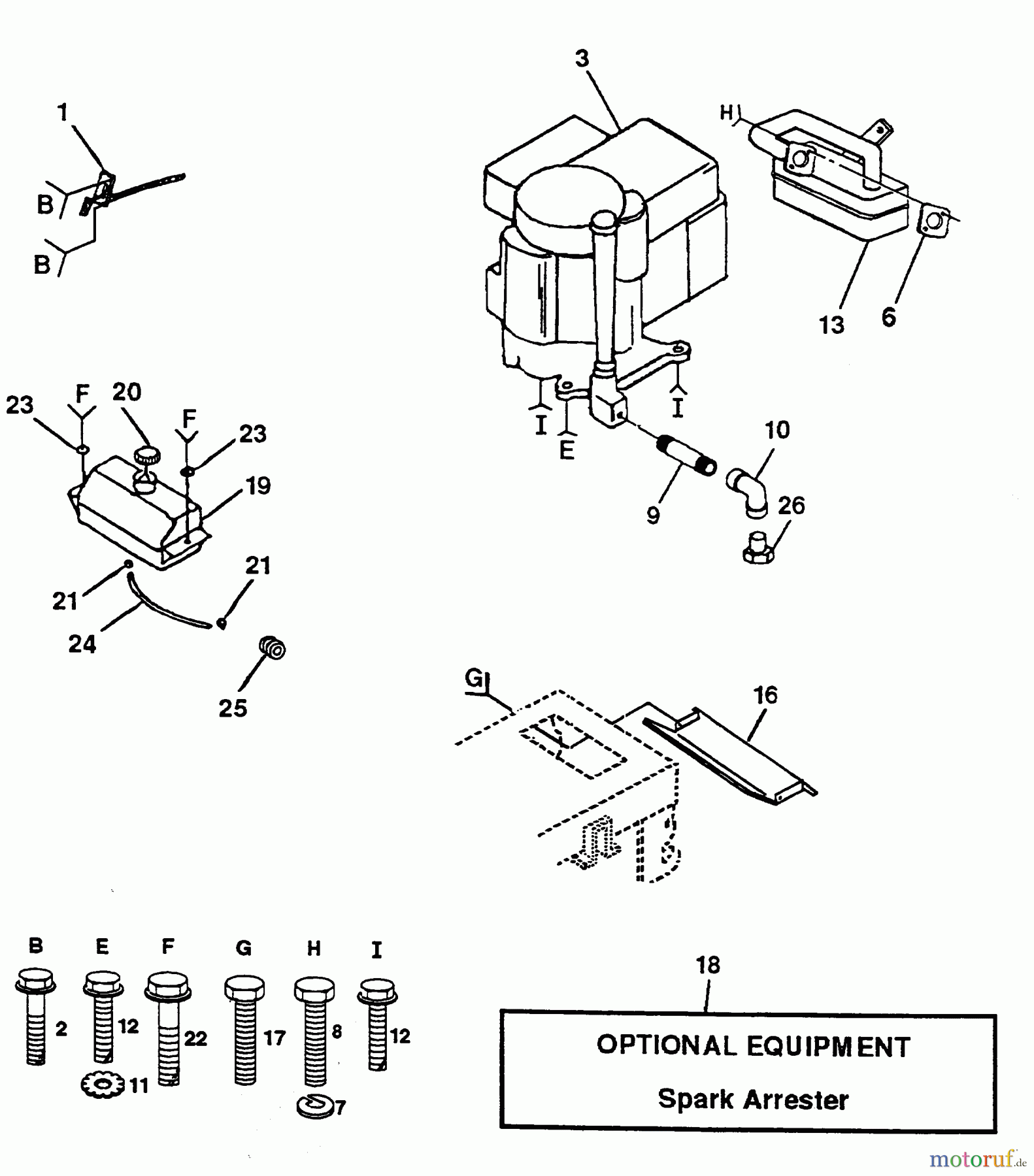 Poulan / Weed Eater Rasen und Gartentraktoren PP1242A - Poulan Pro Lawn Tractor ENGINE