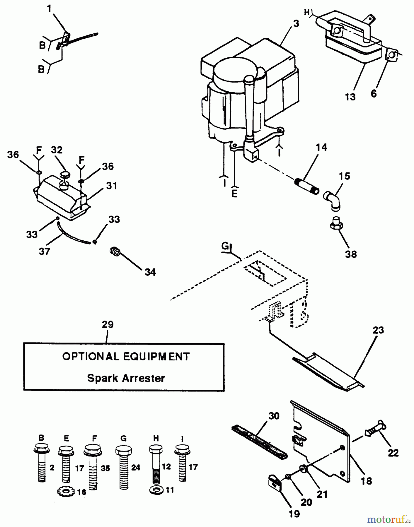 Poulan / Weed Eater Rasen und Gartentraktoren PP12542J - Poulan Pro Lawn Tractor ENGINE
