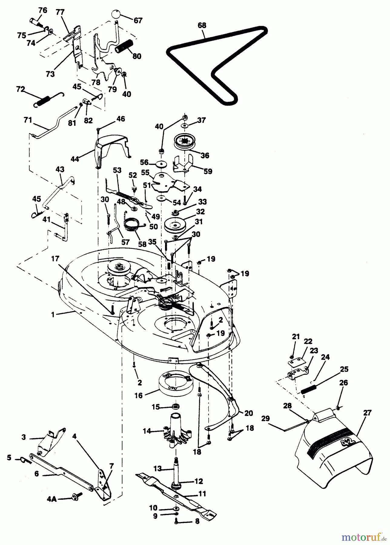 Poulan / Weed Eater Rasen und Gartentraktoren PP12542J - Poulan Pro Lawn Tractor MOWER DECK