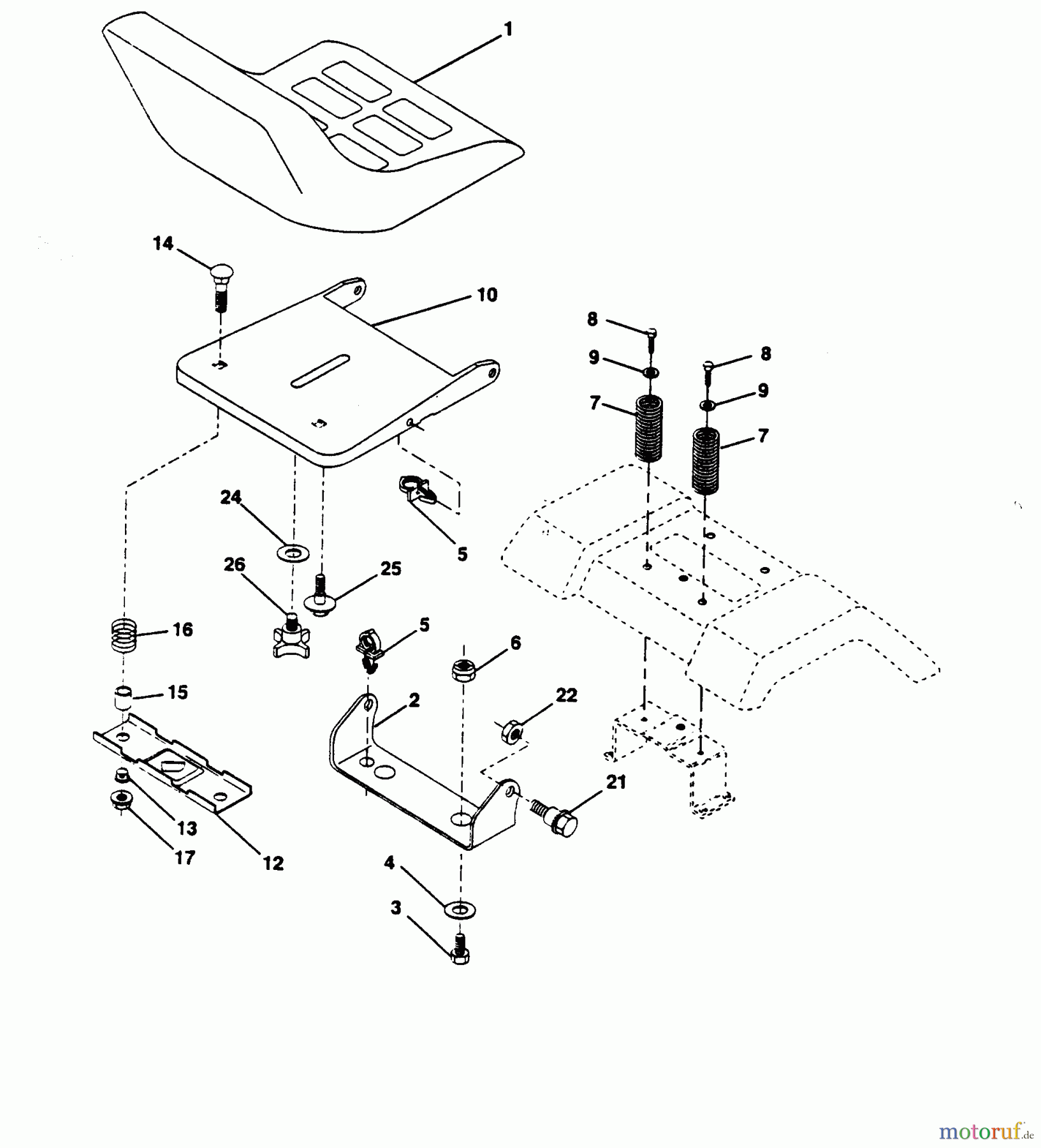 Poulan / Weed Eater Rasen und Gartentraktoren PP12542J - Poulan Pro Lawn Tractor SEAT ASSEMBLY