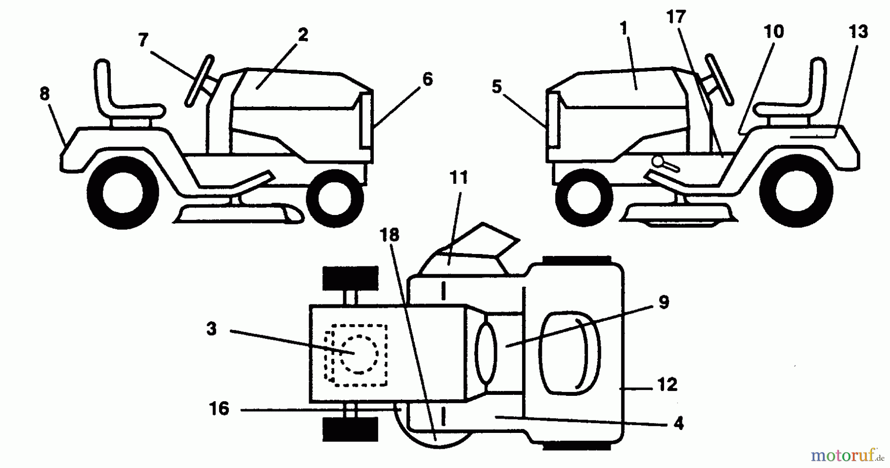  Poulan / Weed Eater Rasen und Gartentraktoren PP125H38KA - Poulan Pro Lawn Tractor DECALS