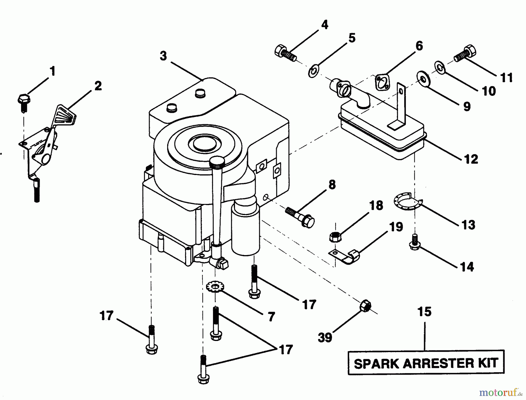 Poulan / Weed Eater Rasen und Gartentraktoren PP125H38KA - Poulan Pro Lawn Tractor ENGINE