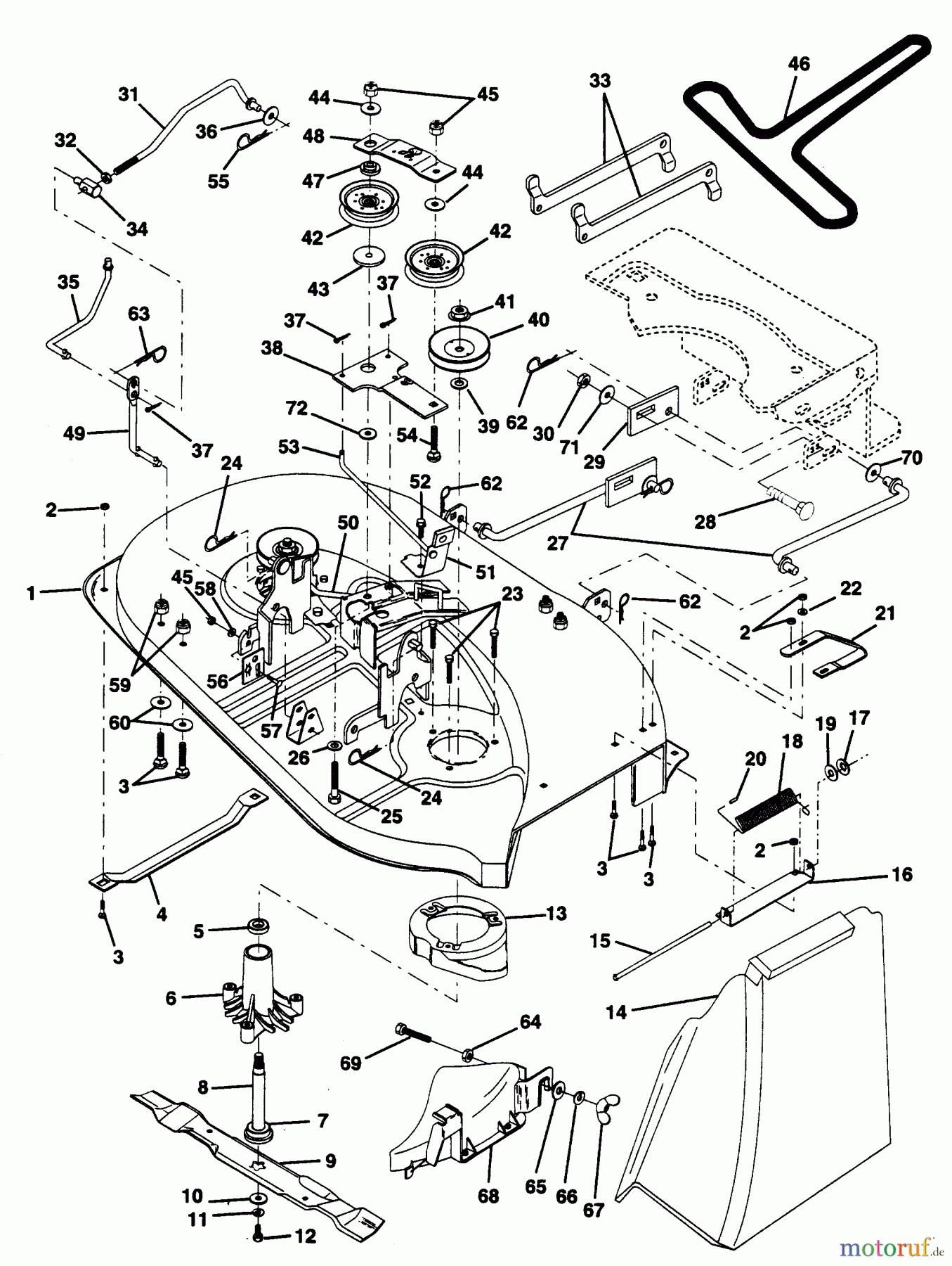  Poulan / Weed Eater Rasen und Gartentraktoren PP125H38KA - Poulan Pro Lawn Tractor MOWER DECK