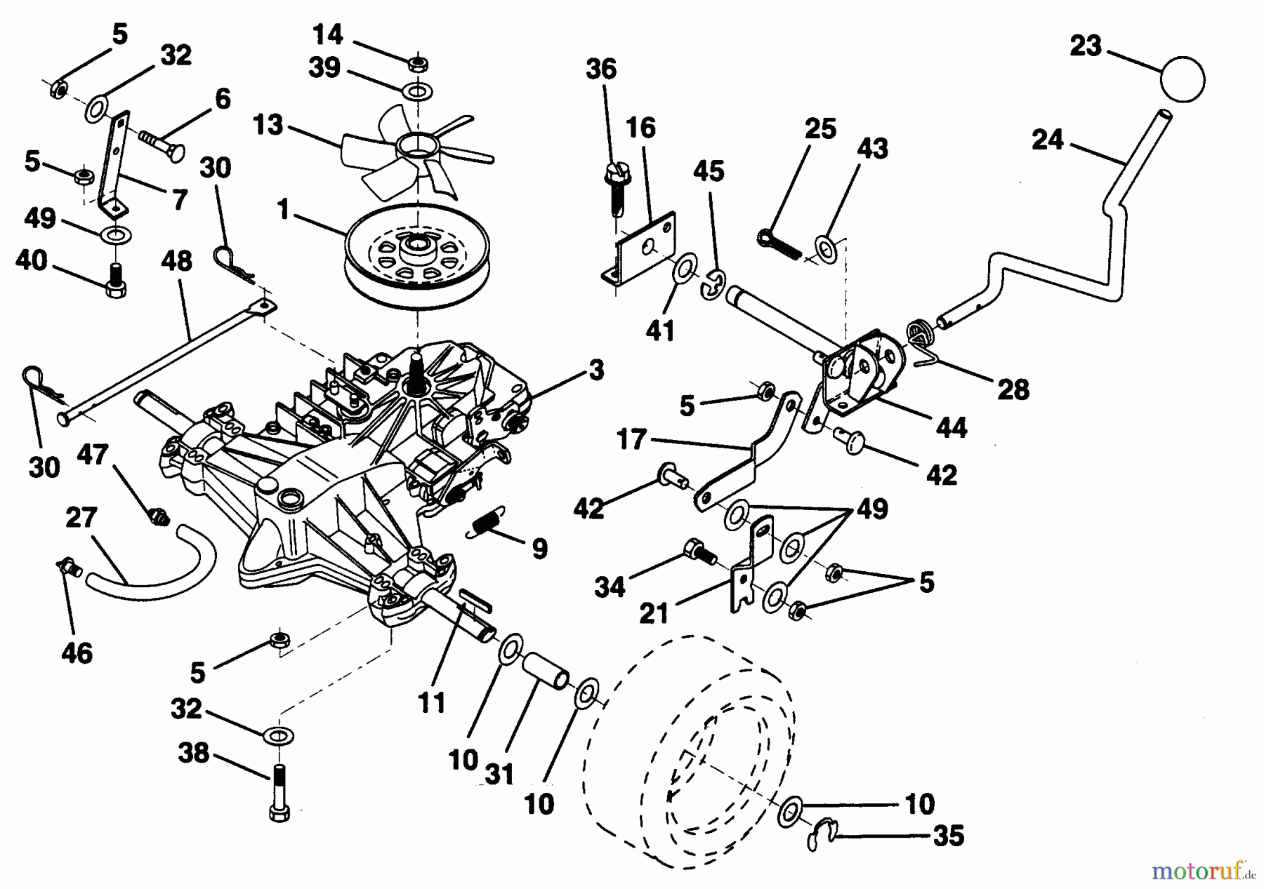 Poulan / Weed Eater Rasen und Gartentraktoren PP125H38K - Poulan Pro Lawn Tractor TRANSAXLE