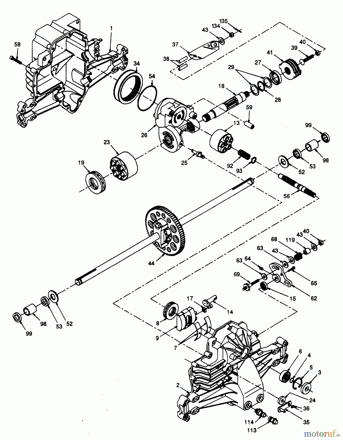 Poulan / Weed Eater Rasen und Gartentraktoren PP125H38K - Poulan Pro Lawn Tractor TRANSAXLE HYDROGEAR, MODEL NO. 310-0500