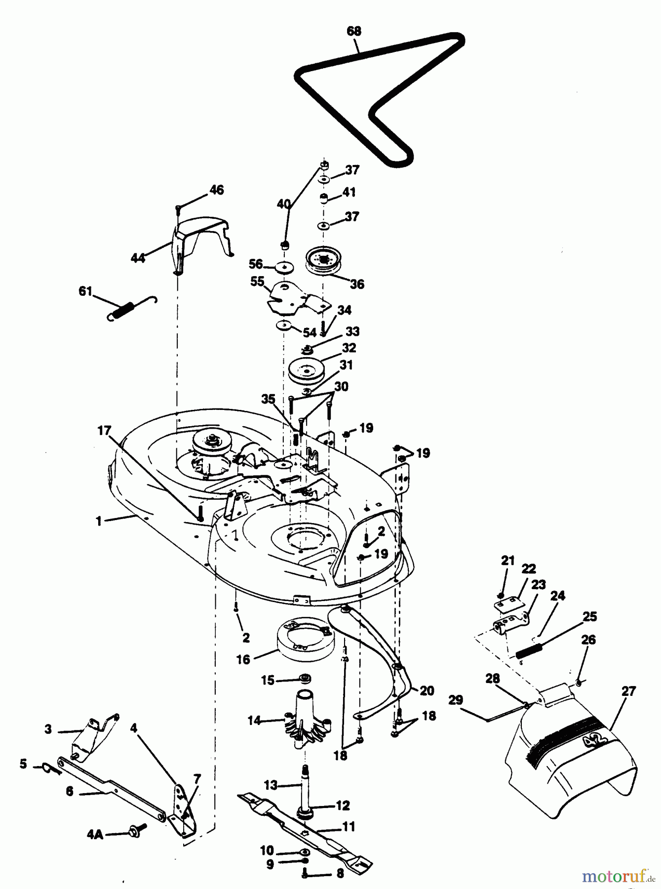 Poulan / Weed Eater Rasen und Gartentraktoren PP125H42J - Poulan Pro Lawn Tractor MOWER DECK 42