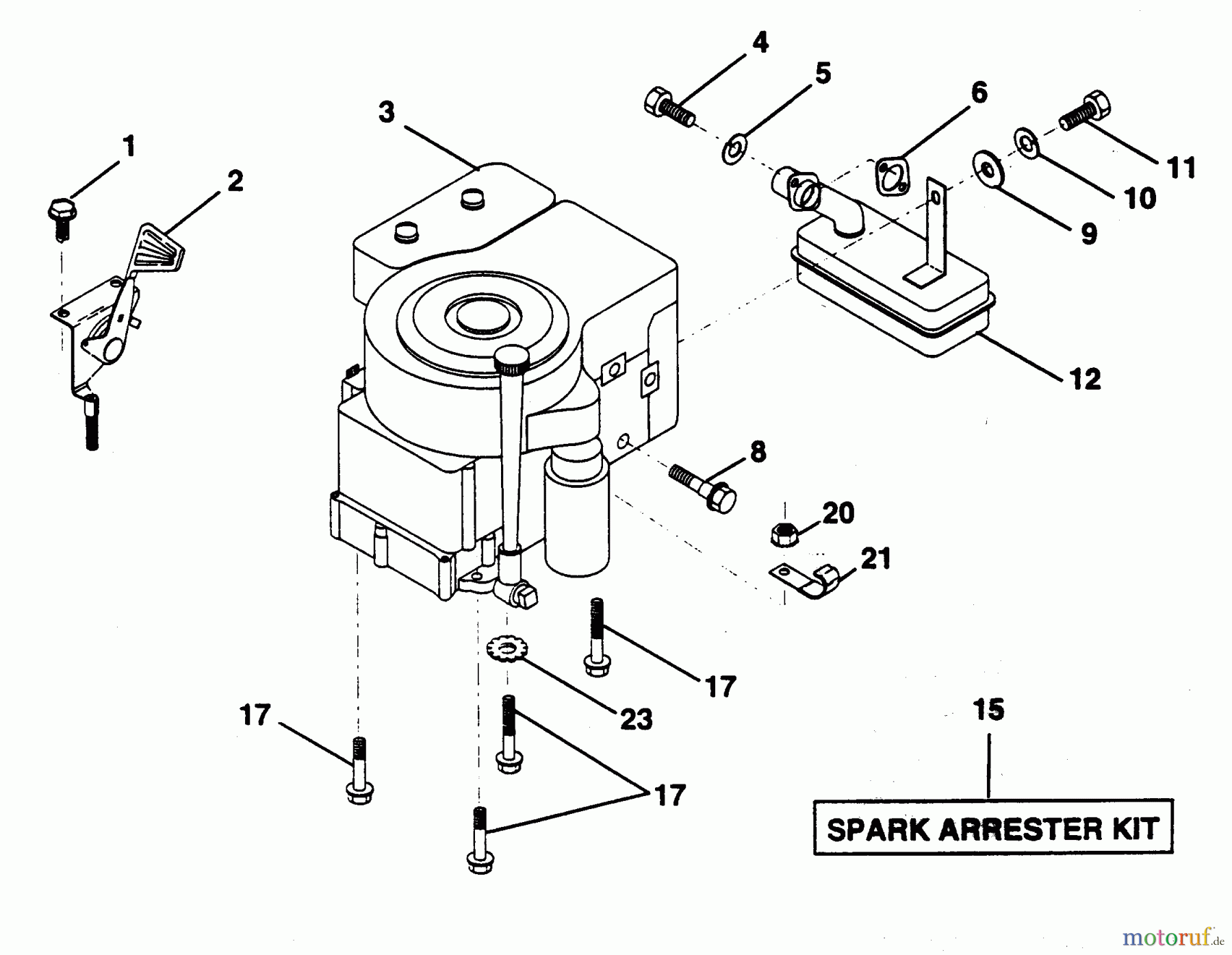 Poulan / Weed Eater Rasen und Gartentraktoren PP125R38JA - Poulan Pro Lawn Tractor ENGINE
