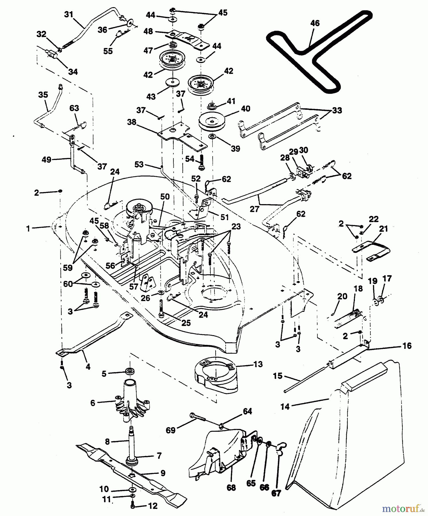  Poulan / Weed Eater Rasen und Gartentraktoren PP12R38MI - Poulan Pro Lawn Tractor MOWER DECK