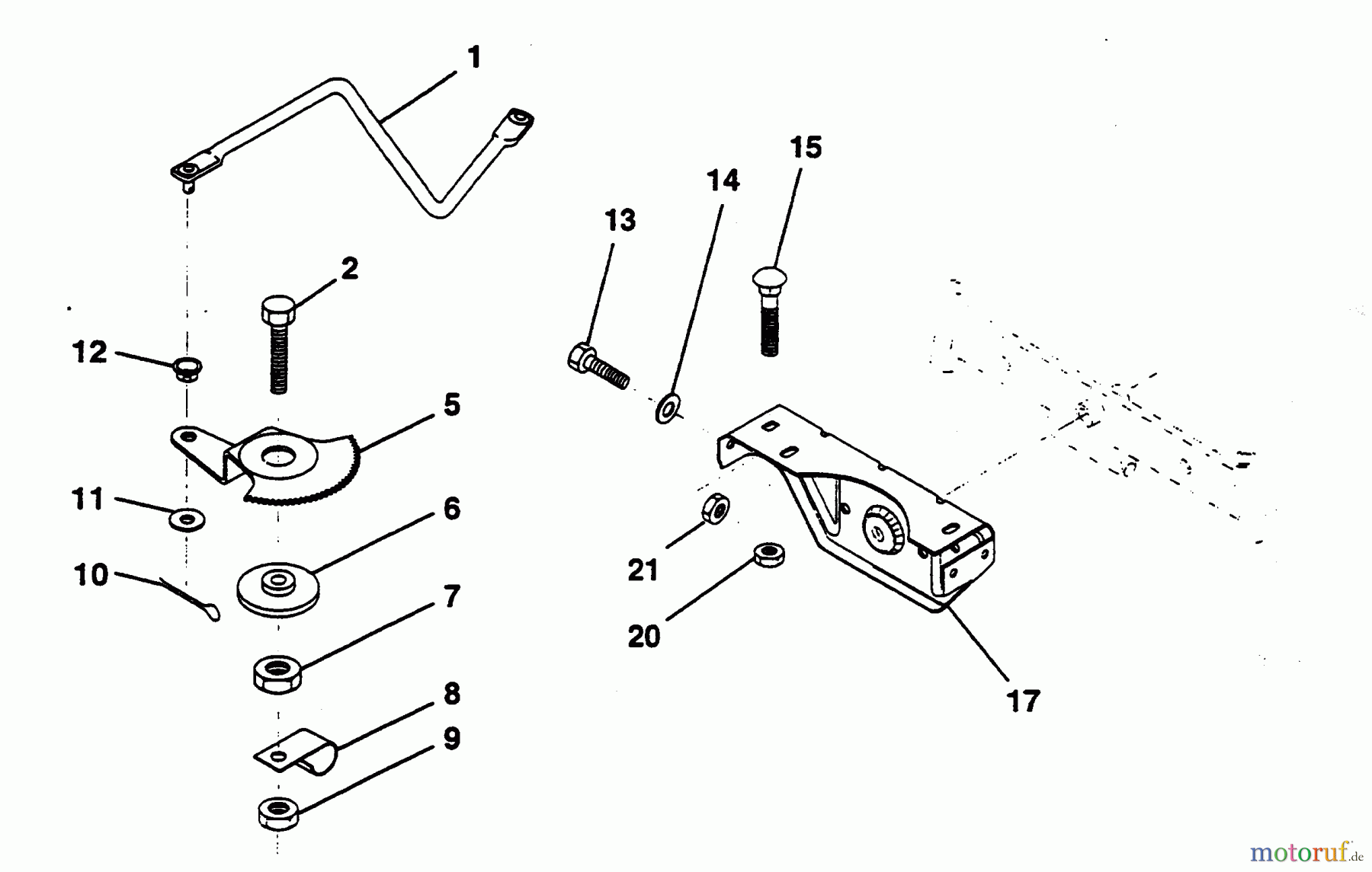  Poulan / Weed Eater Rasen und Gartentraktoren PP12R38MI - Poulan Pro Lawn Tractor SECTOR GEAR / AXLE SUPPORT