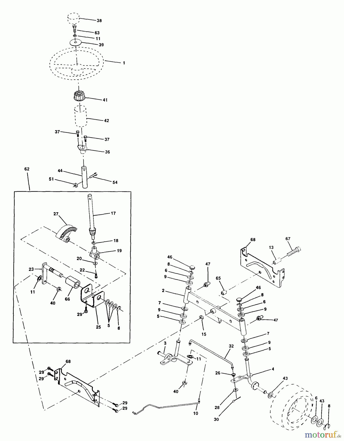 Poulan / Weed Eater Rasen und Gartentraktoren PP1338 - Poulan Pro Lawn Tractor Steering Assembly