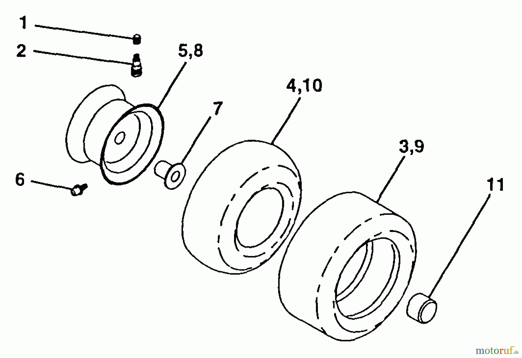 Poulan / Weed Eater Rasen und Gartentraktoren PP1338A - Poulan Pro Lawn Tractor Wheels & Tires