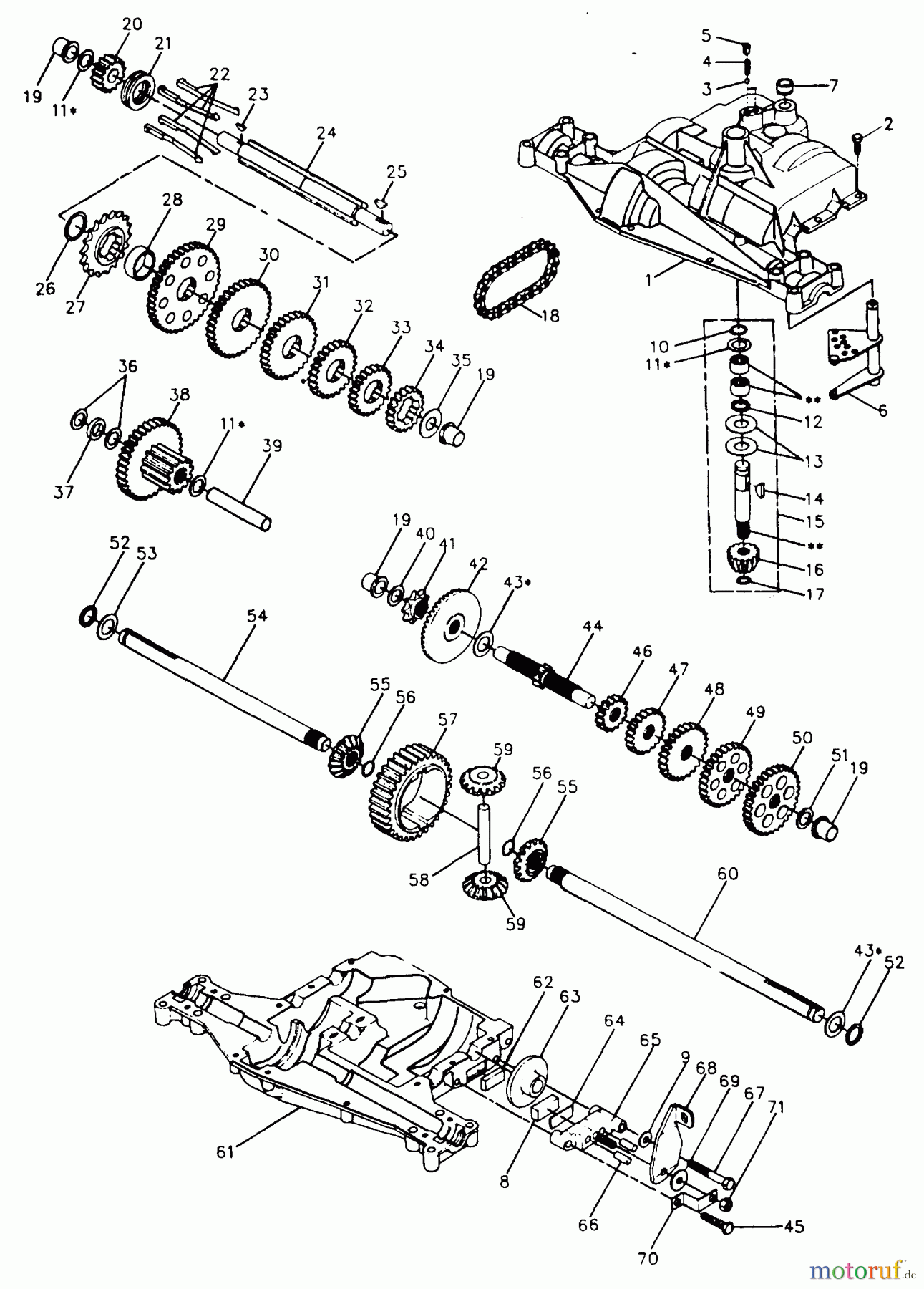 Poulan / Weed Eater Rasen und Gartentraktoren PP1438B - Poulan Pro Lawn Tractor TRANSAXLE FOOTE DANA - MODEL NUMBER 4360-19