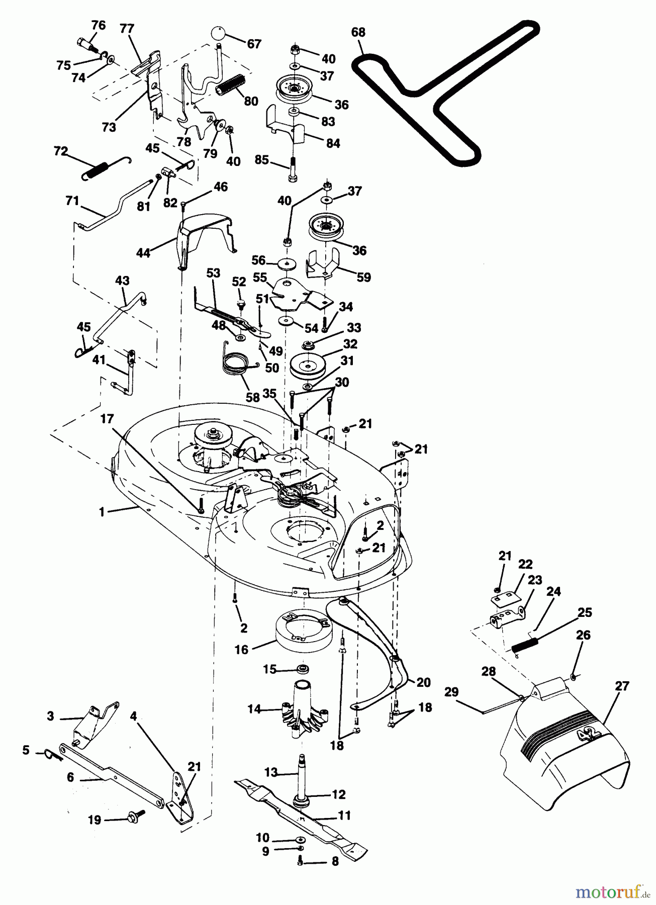 Poulan / Weed Eater Rasen und Gartentraktoren PP14542KB - Poulan Pro Lawn Tractor MOWER DECK
