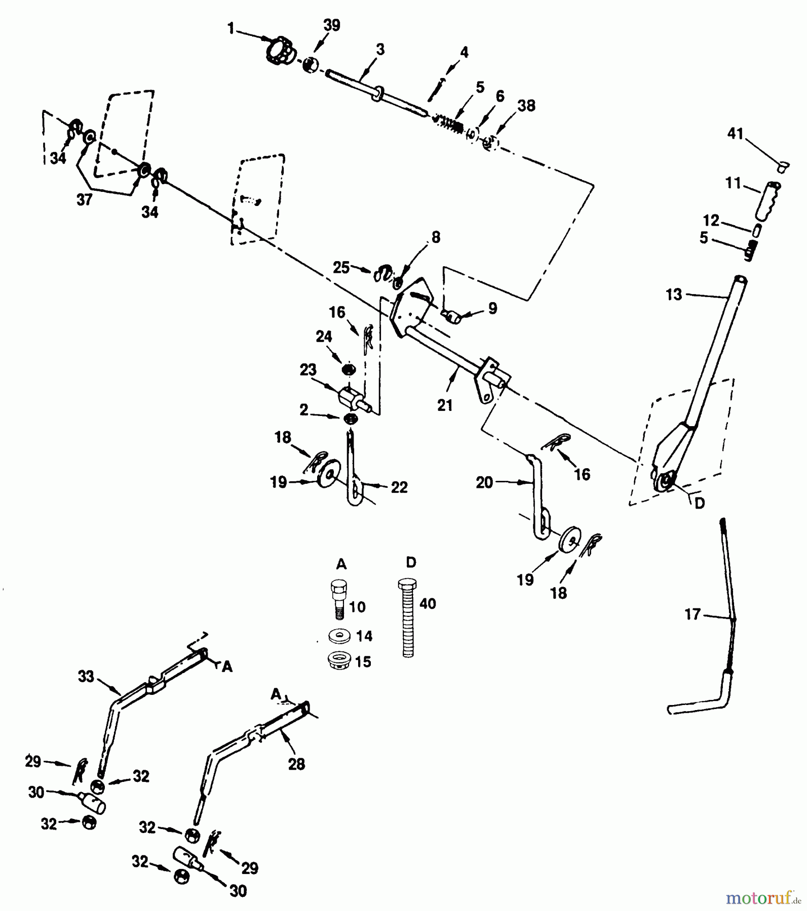 Poulan / Weed Eater Rasen und Gartentraktoren PP14H44 - Poulan Pro Lawn Tractor LIFT ADJUSTMENT