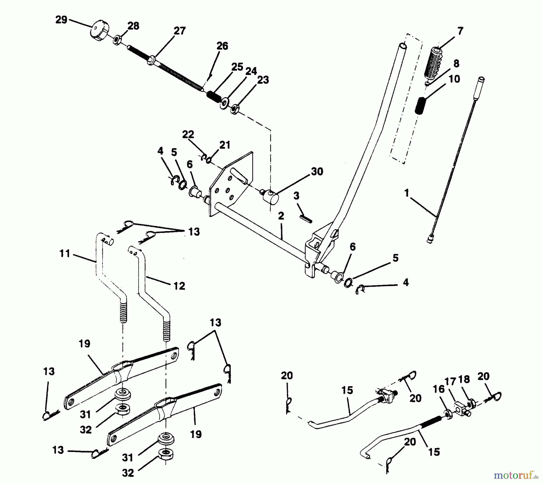 Poulan / Weed Eater Rasen und Gartentraktoren PP1644J - Poulan Pro Lawn Tractor MOWER LIFT ASSEMBLY