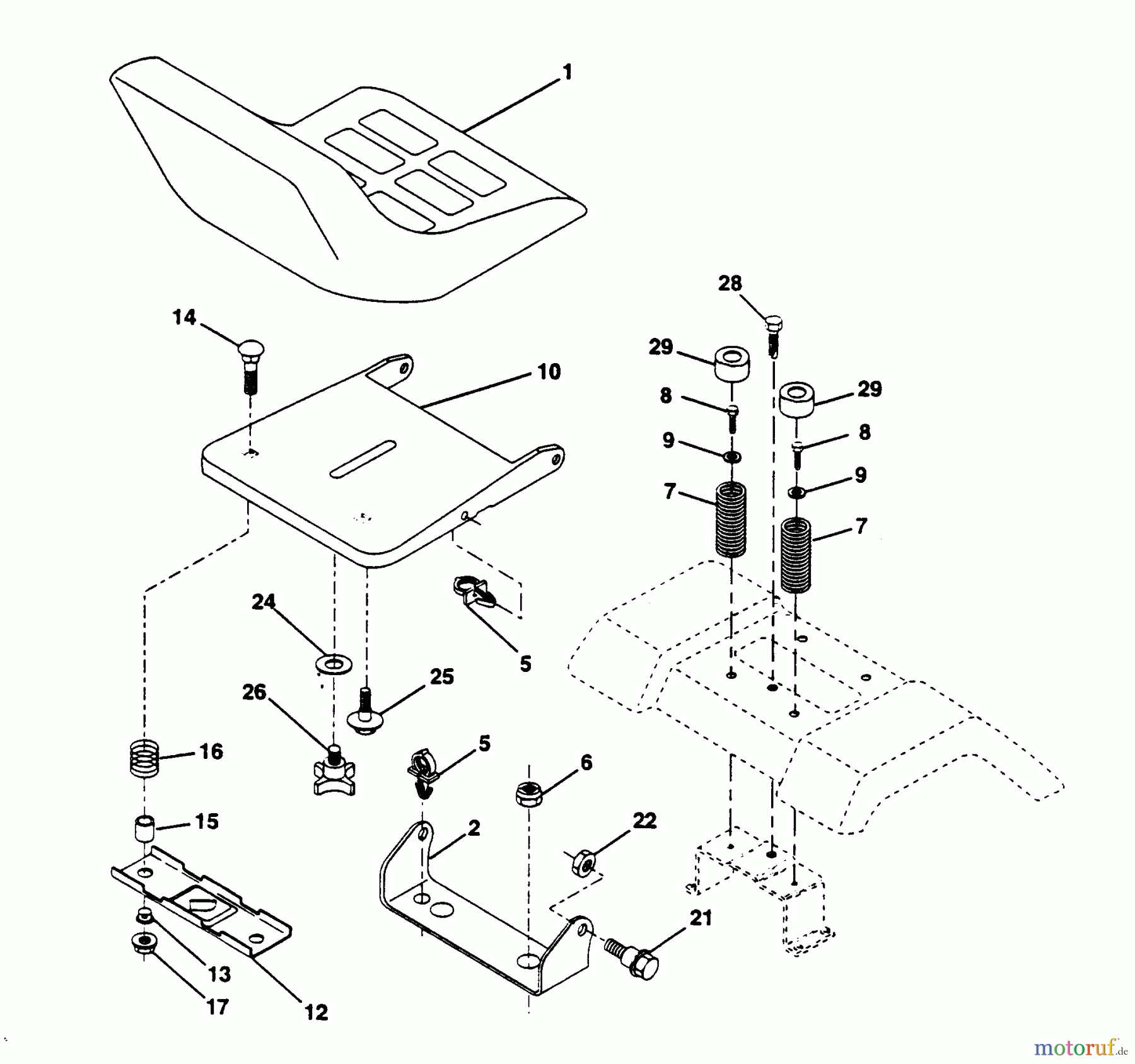 Poulan / Weed Eater Rasen und Gartentraktoren PP1644J - Poulan Pro Lawn Tractor SEAT ASSEMBLY