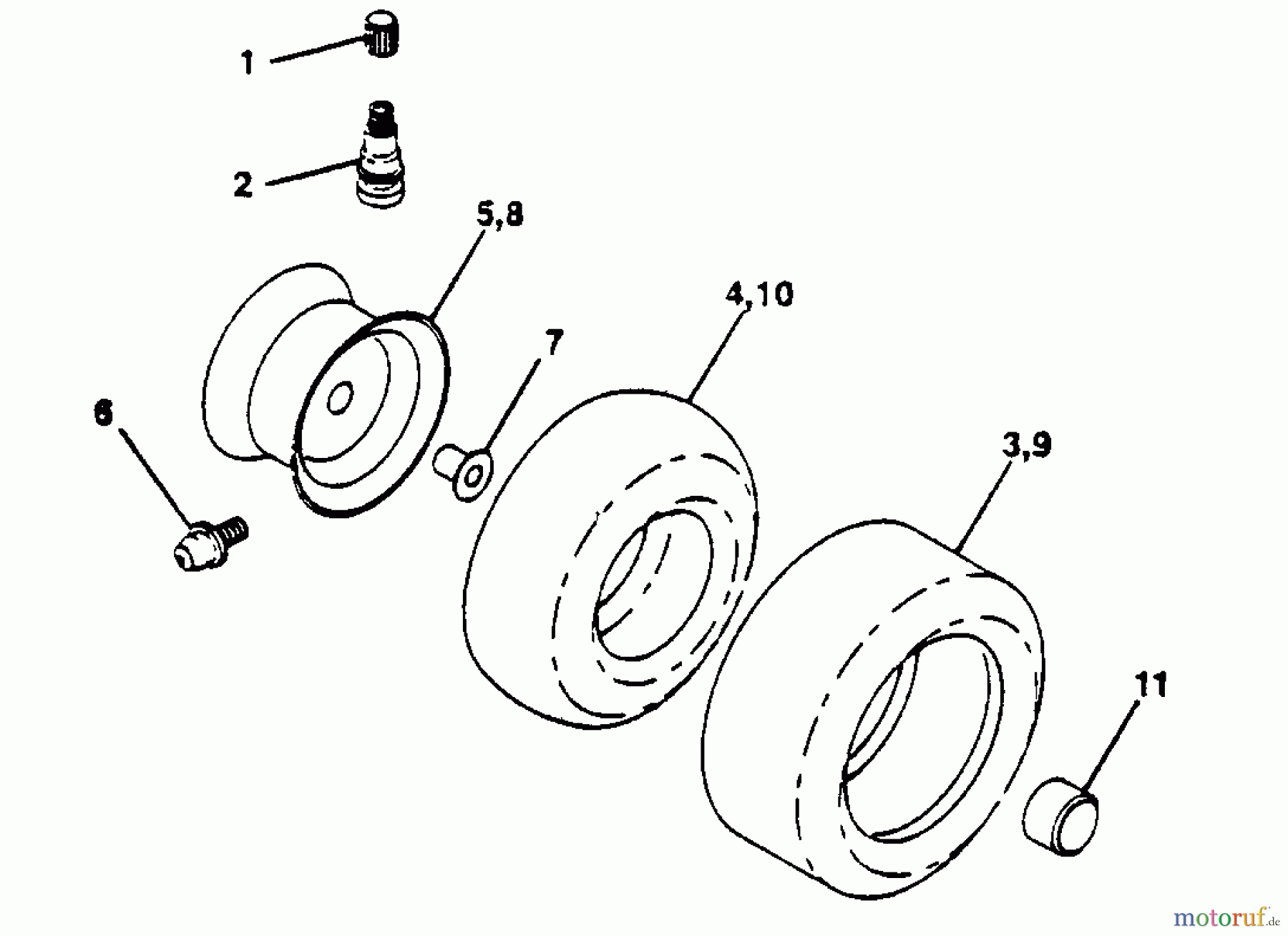 Poulan / Weed Eater Rasen und Gartentraktoren PP1644JA - Poulan Pro Lawn Tractor WHEELS & TIRES