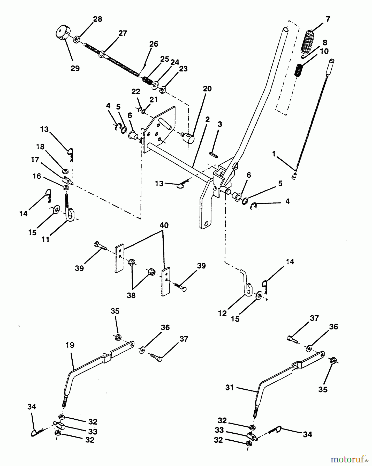 Poulan / Weed Eater Rasen und Gartentraktoren PP16H44C - Poulan Pro Lawn Tractor LIFT ADJUSTMENT