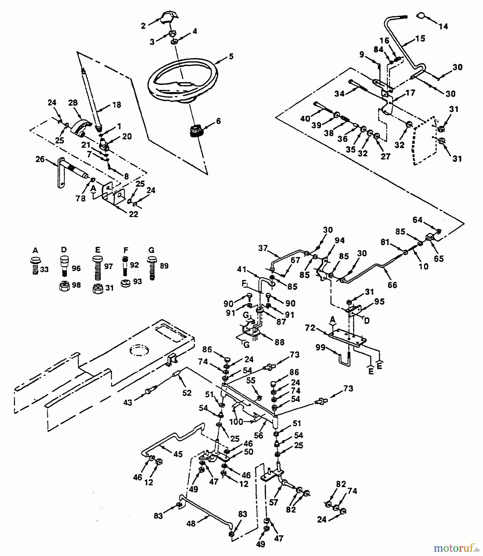 Poulan / Weed Eater Rasen und Gartentraktoren PP16H44C - Poulan Pro Lawn Tractor STEERING AND FRONT AXLE