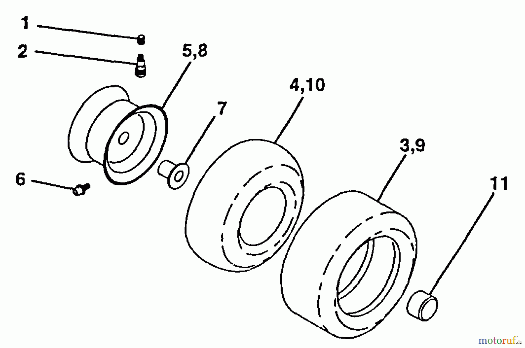 Poulan / Weed Eater Rasen und Gartentraktoren PP16H46B - Poulan Pro Lawn Tractor Wheels & Tires