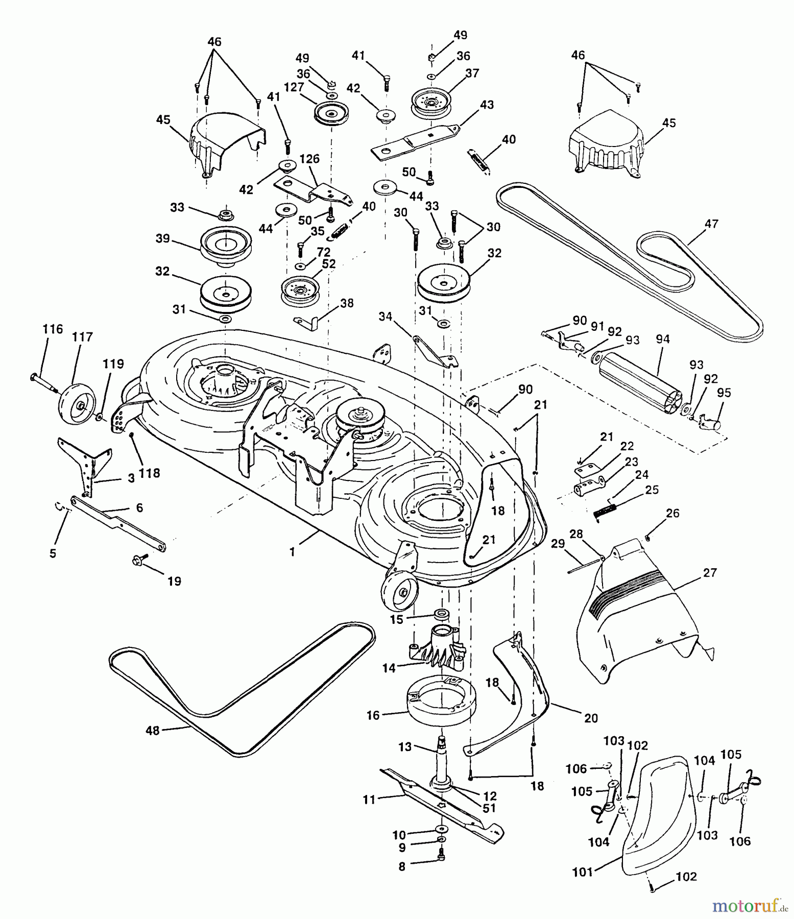  Poulan / Weed Eater Rasen und Gartentraktoren PP1846A - Poulan Pro Lawn Tractor Mower Deck