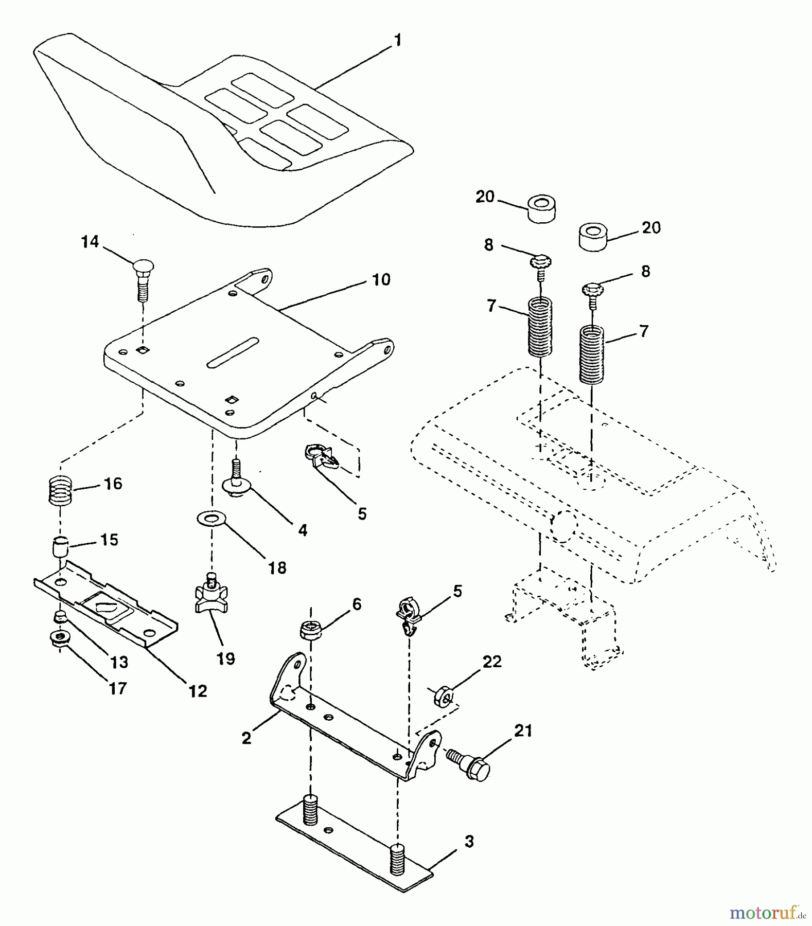 Poulan / Weed Eater Rasen und Gartentraktoren PP1846 - Poulan Pro Lawn Tractor Seat Assembly