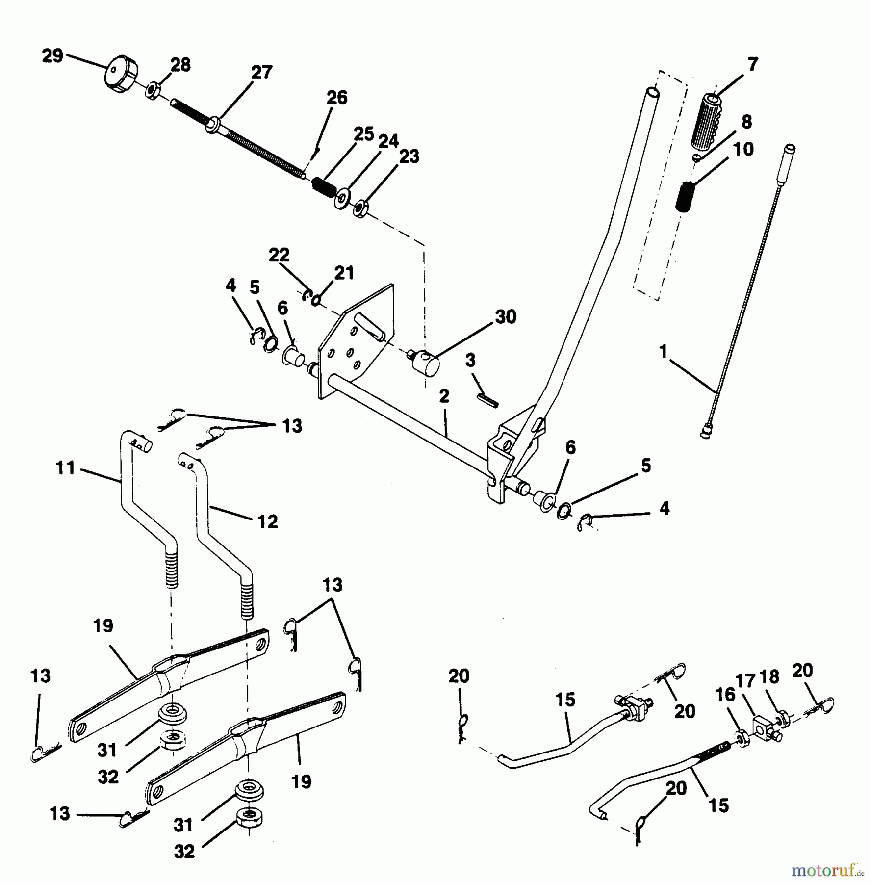 Poulan / Weed Eater Rasen und Gartentraktoren PP18H44J - Poulan Pro Lawn Tractor MOWER LIFT ASSEMBLY