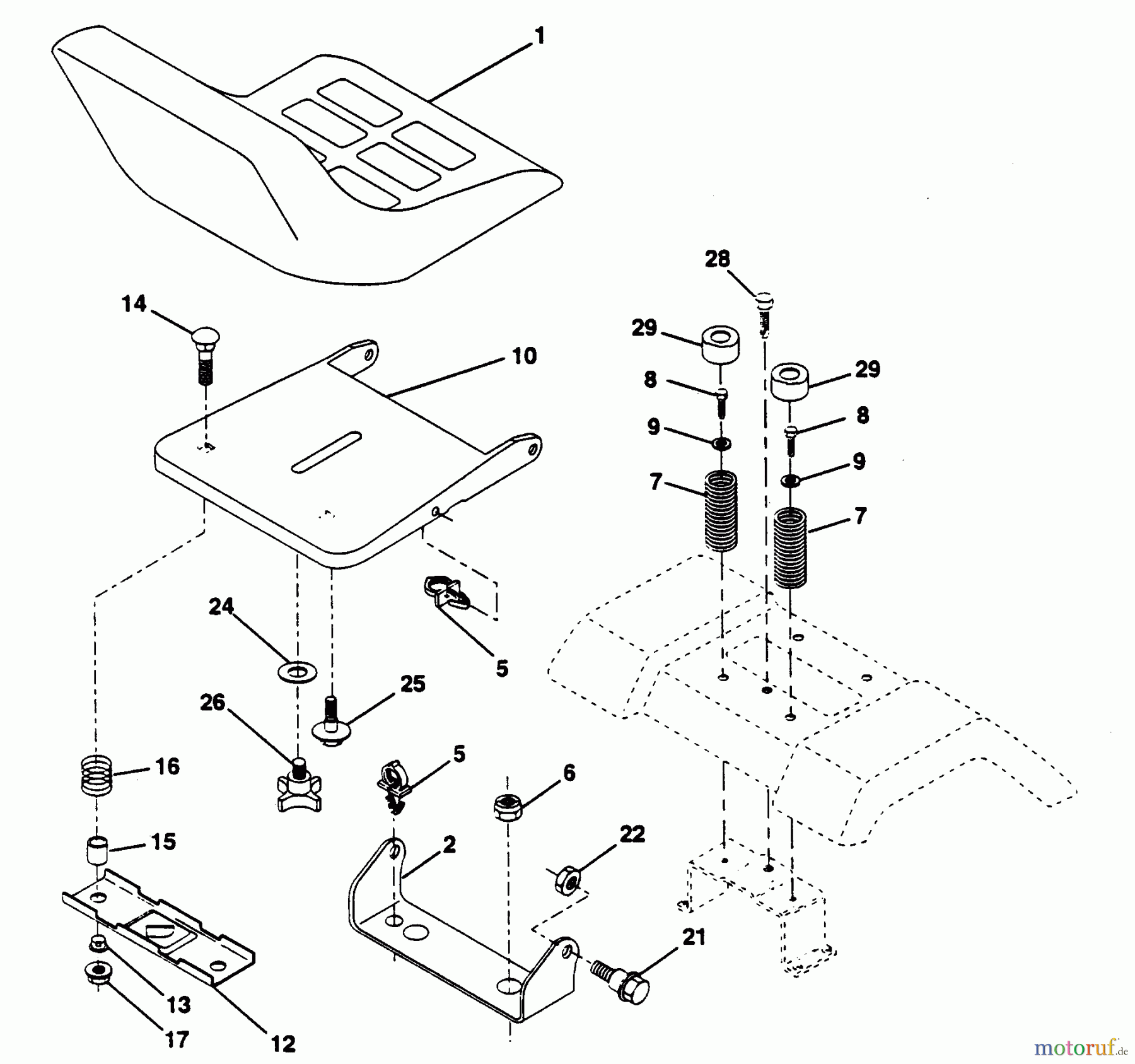 Poulan / Weed Eater Rasen und Gartentraktoren PP18H44J - Poulan Pro Lawn Tractor SEAT ASSEMBLY