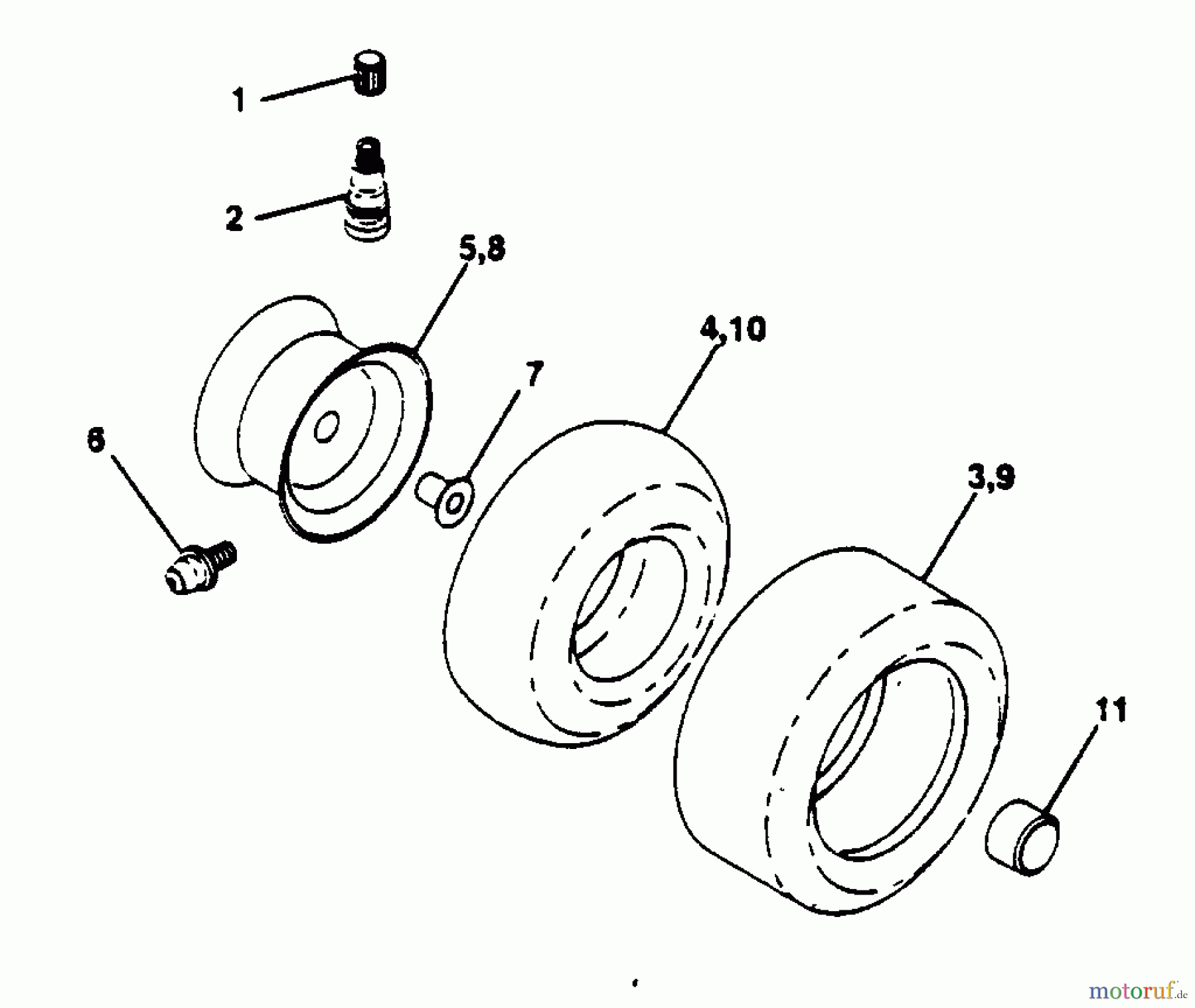 Poulan / Weed Eater Rasen und Gartentraktoren PP18H44J - Poulan Pro Lawn Tractor WHEELS & TIRES