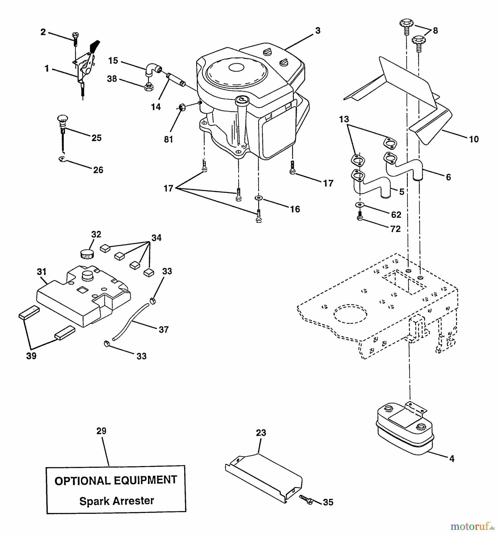 Poulan / Weed Eater Rasen und Gartentraktoren PP20H46A - Poulan Pro Lawn Tractor Engine