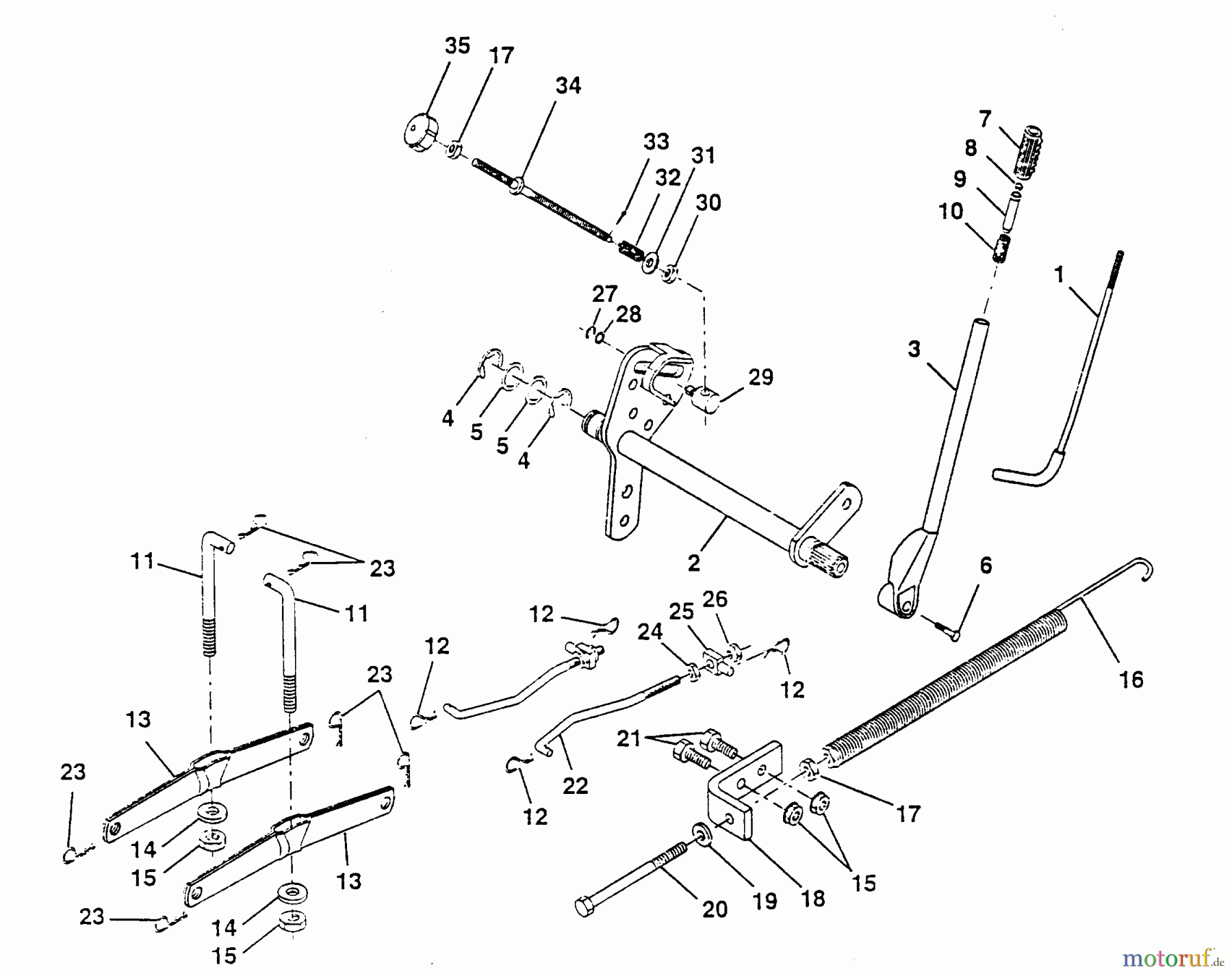  Poulan / Weed Eater Rasen und Gartentraktoren PP20H50J - Poulan Pro Lawn Tractor LIFT ASSEMBLY