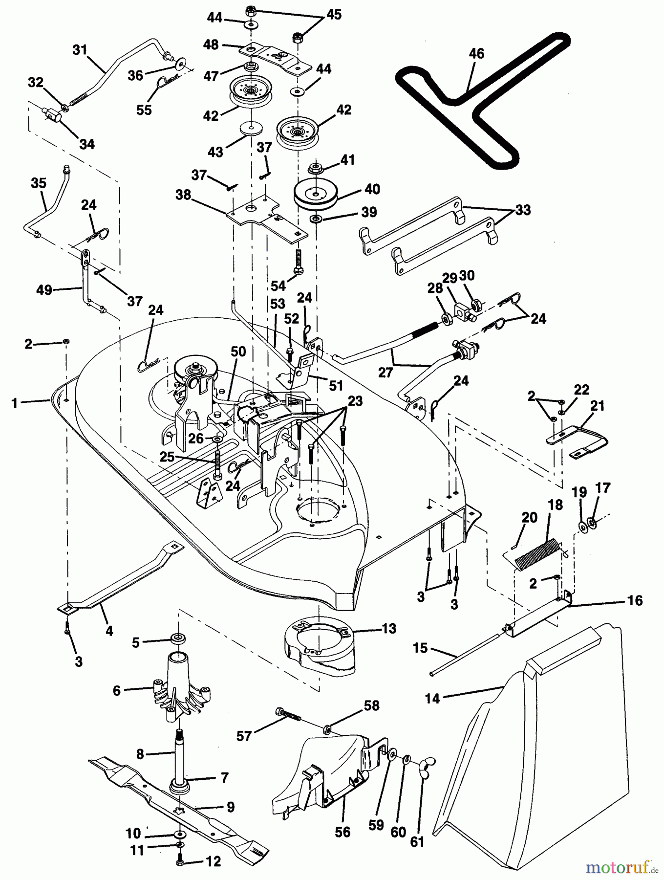 Poulan / Weed Eater Rasen und Gartentraktoren PP21R38MA - Poulan Pro Lawn Tractor MOWER DECK