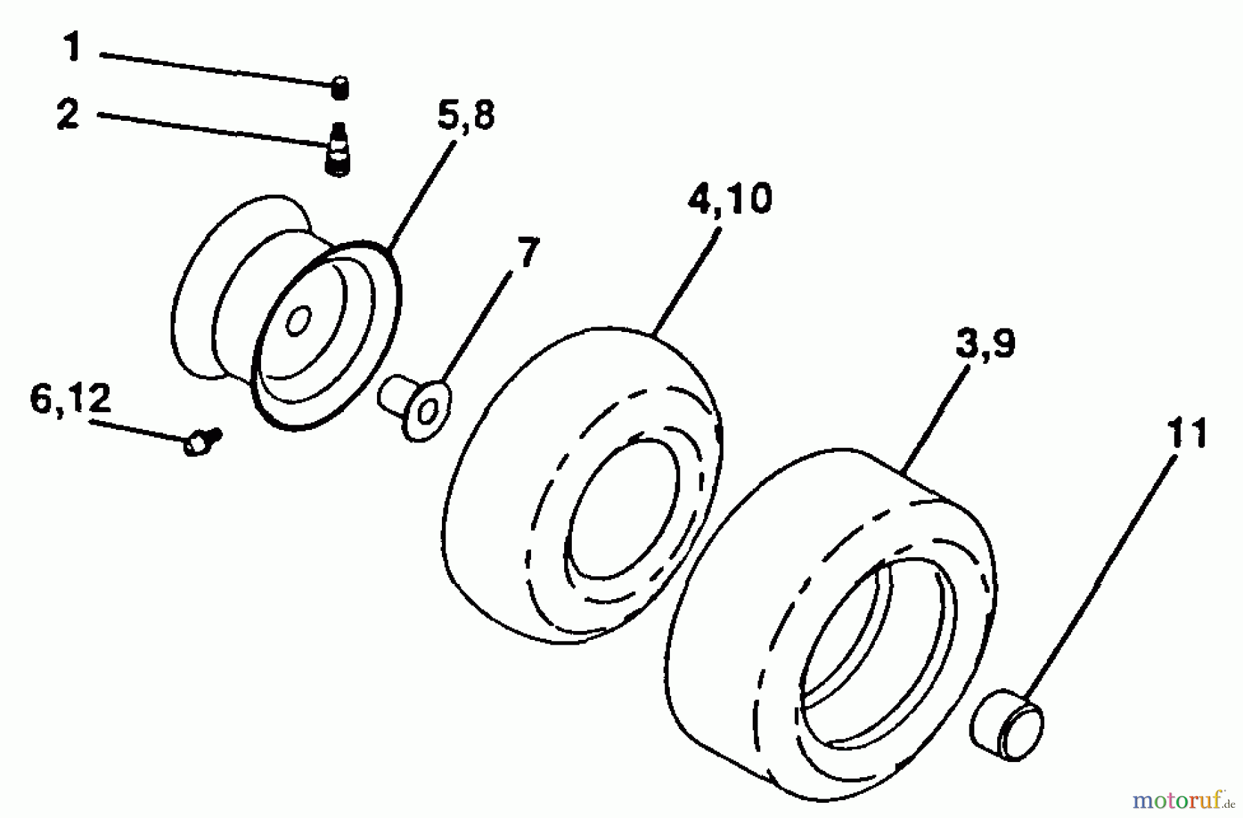Poulan / Weed Eater Rasen und Gartentraktoren PP22H50A - Poulan Pro Lawn Tractor Wheels & Tires