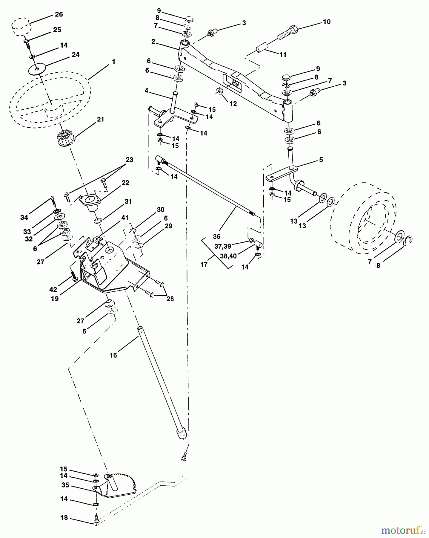 Poulan / Weed Eater Rasen und Gartentraktoren PP24H50A - Poulan Pro Lawn Tractor Steering Assembly