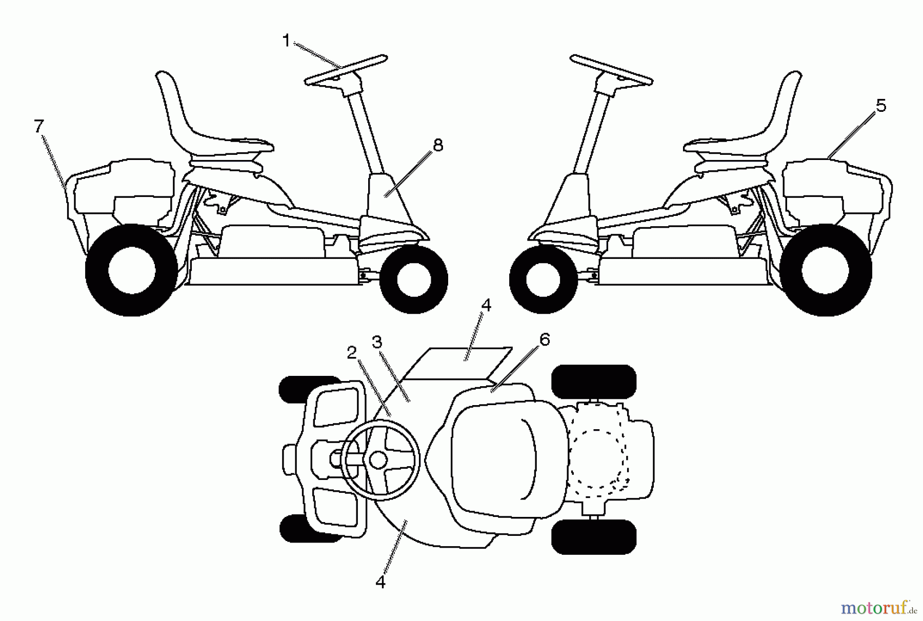  Poulan / Weed Eater Rasen und Gartentraktoren WE261 (96022000702) - Weed Eater Lawn Tractor (2011-10) DECALS