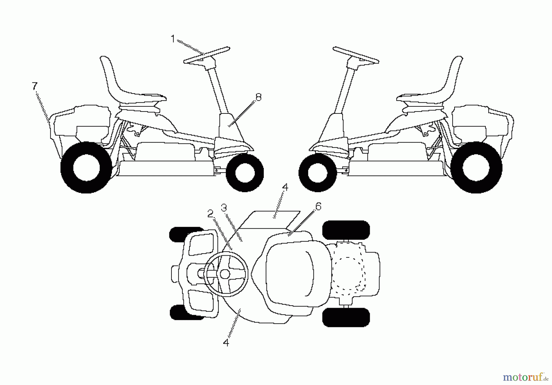 Poulan / Weed Eater Rasen und Gartentraktoren WE261 (96022000703) - Weed Eater Lawn Tractor (2012-11) DECALS