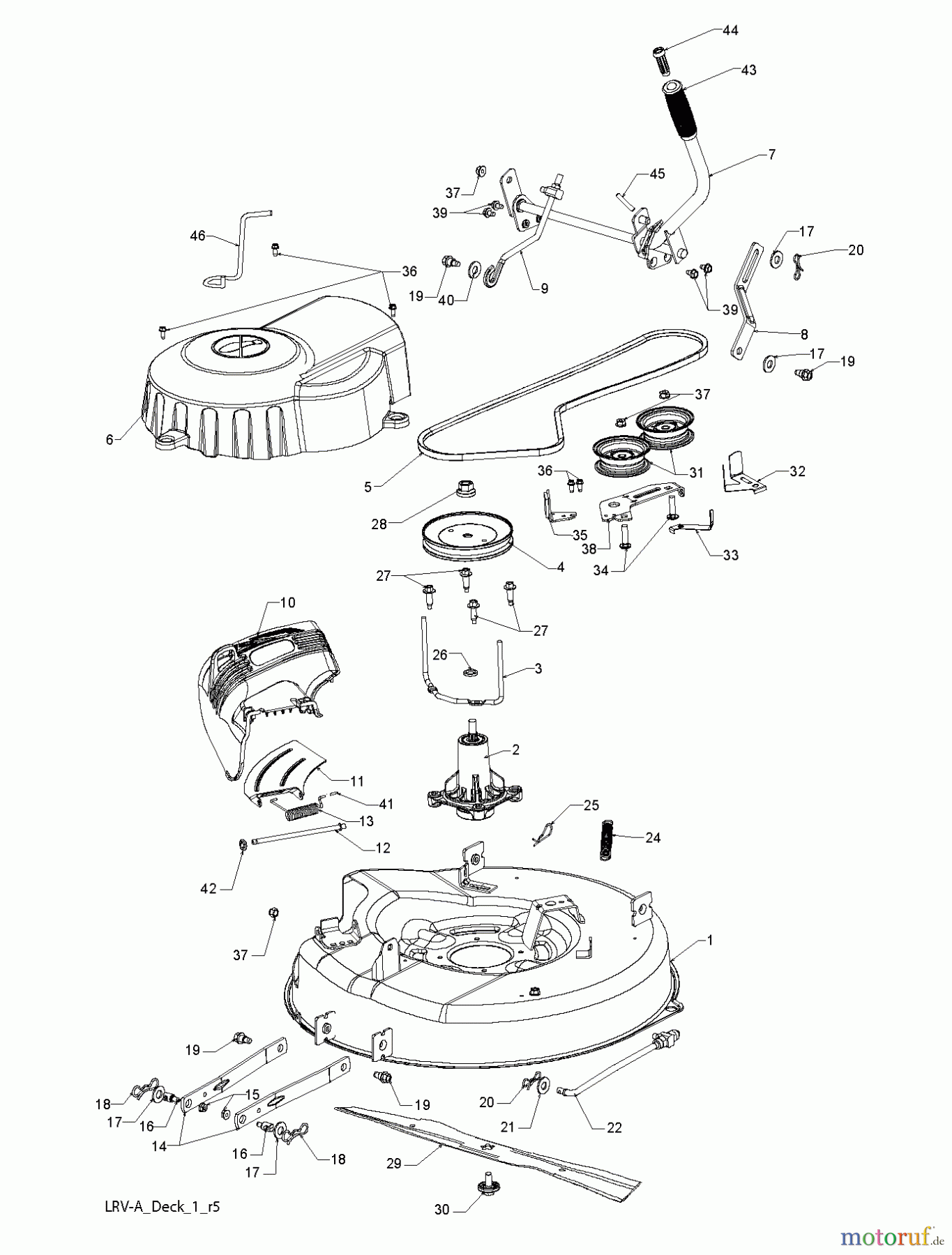 Poulan / Weed Eater Rasen und Gartentraktoren WE261 (96024000202) - Weed Eater Lawn Tractor (2011-10) MOWER DECK / CUTTING DECK